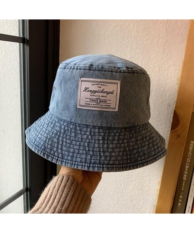 Denim Bucket Hats for Women Girls Washed Y2K Denim Cap Foldable Sun Hats Aesthetic Beach Hats Cute Everyday Hat Light Blue $1...