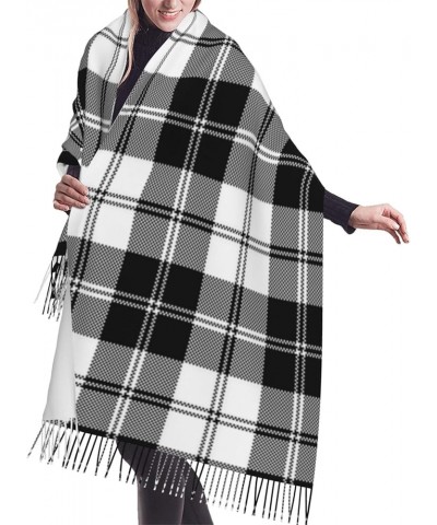 Black Plaid Cashmere Fringe Scarf Autumn And Winter Scarves The Most Soft Classic 6 $14.83 Scarves