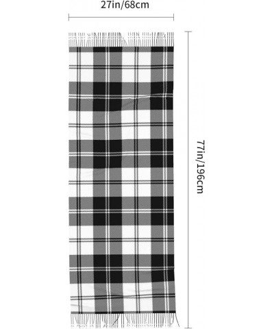 Black Plaid Cashmere Fringe Scarf Autumn And Winter Scarves The Most Soft Classic 6 $14.83 Scarves