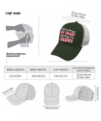 Sorry Boys My Heart Belongs to Daddy Cap Apricot Mens Hats and Caps Gifts for Dad Running Caps Army Green 2 $12.97 Sun Hats