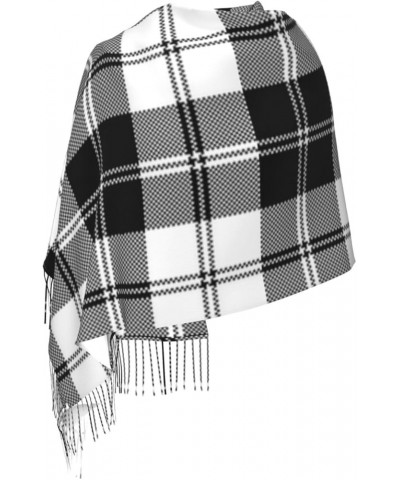 Black Plaid Cashmere Fringe Scarf Autumn And Winter Scarves The Most Soft Classic 6 $14.83 Scarves