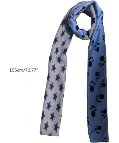 Women Scarves Dog Paws Print Lightweight Shawl Head Wraps Plush Long Scarf Winter Fleece Scarf Fleece Scarf Women Blue $7.79 ...