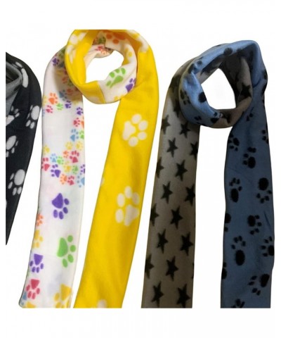 Women Scarves Dog Paws Print Lightweight Shawl Head Wraps Plush Long Scarf Winter Fleece Scarf Fleece Scarf Women Blue $7.79 ...