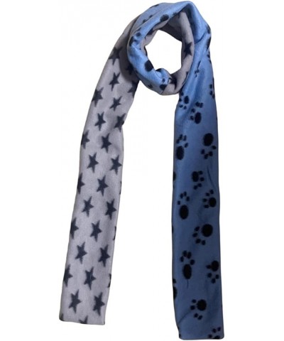 Women Scarves Dog Paws Print Lightweight Shawl Head Wraps Plush Long Scarf Winter Fleece Scarf Fleece Scarf Women Blue $7.79 ...