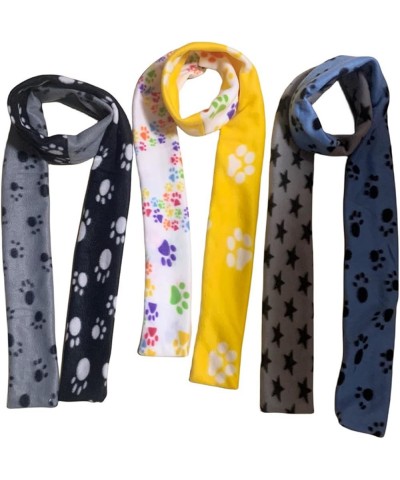 Women Scarves Dog Paws Print Lightweight Shawl Head Wraps Plush Long Scarf Winter Fleece Scarf Fleece Scarf Women Blue $7.79 ...