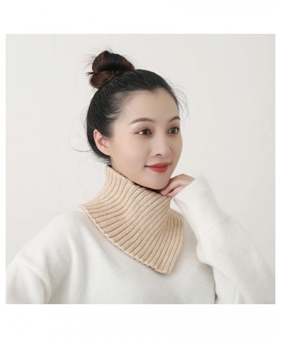 Women Winter Rib Knit Turtleneck Faux Collar Solid Color Detachable Triangular Scarf Wrap Windproof Neck Warmer Faux T D $18....