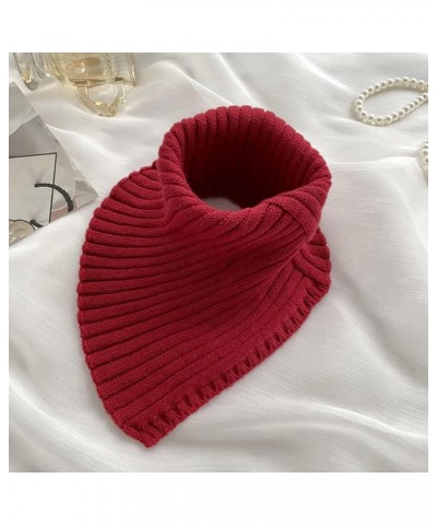 Women Winter Rib Knit Turtleneck Faux Collar Solid Color Detachable Triangular Scarf Wrap Windproof Neck Warmer Faux T D $18....