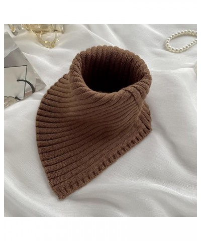 Women Winter Rib Knit Turtleneck Faux Collar Solid Color Detachable Triangular Scarf Wrap Windproof Neck Warmer Faux T D $18....