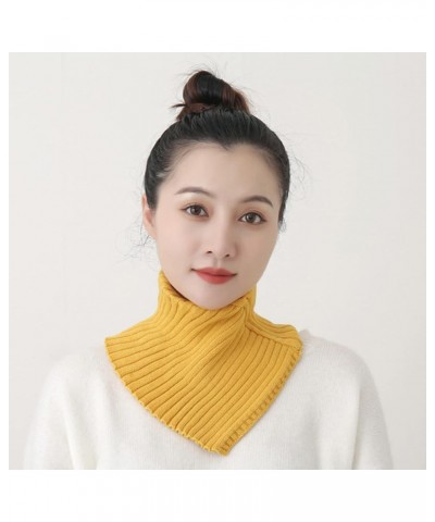 Women Winter Rib Knit Turtleneck Faux Collar Solid Color Detachable Triangular Scarf Wrap Windproof Neck Warmer Faux T D $18....