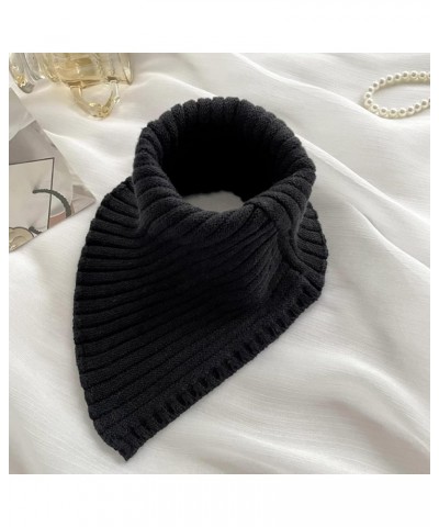 Women Winter Rib Knit Turtleneck Faux Collar Solid Color Detachable Triangular Scarf Wrap Windproof Neck Warmer Faux T D $18....