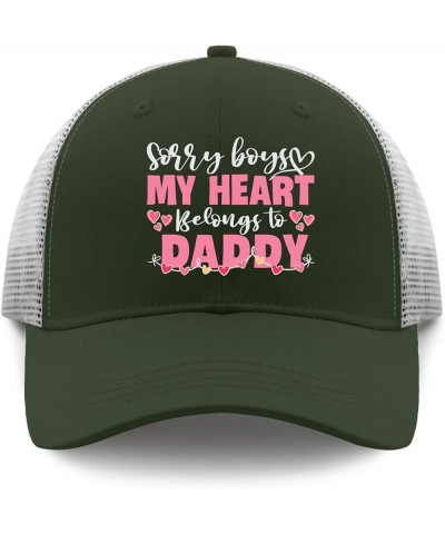 Sorry Boys My Heart Belongs to Daddy Cap Apricot Mens Hats and Caps Gifts for Dad Running Caps Army Green 2 $12.97 Sun Hats