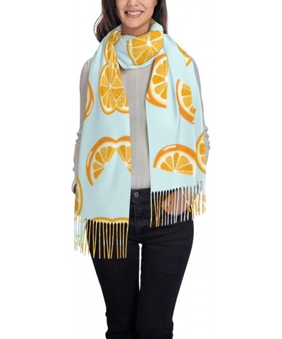 Llama Cartoon Pattern Cashmere Tassel Scarf,Women Lightweight Floral Printed Scarf Fashion Fringed Scarves Wraps Shawl Lemon ...