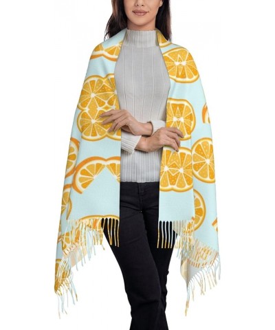 Llama Cartoon Pattern Cashmere Tassel Scarf,Women Lightweight Floral Printed Scarf Fashion Fringed Scarves Wraps Shawl Lemon ...