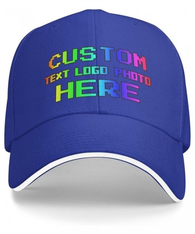 Custom Baseball Cap Put Your Image Text On It Personalized Hats for Men Women Perfect for Daily Activities Custom Hats Blue $...