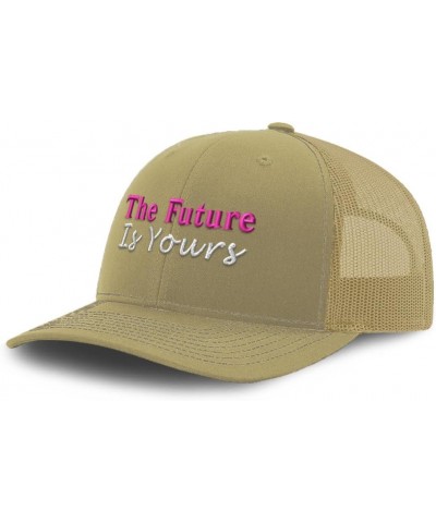 Trucker Hat Baseball Cap The Future is Yours Cotton Dad Hats for Men & Women Khaki $15.36 Baseball Caps