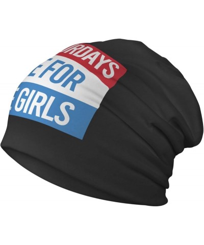 Saturdays are for The Girls Beanie Hat Men Winter Warm Hat Women Knit Hat Slouchy Skull Cap Hedging Hat Black Black $9.99 Sku...