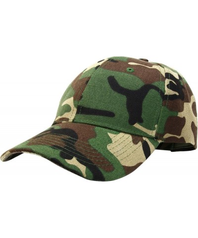 2pcs Baseball Cap for Men Women Adjustable Size for Outdoor Activities Black/Woodland Camo $9.71 Baseball Caps