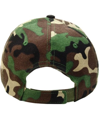 2pcs Baseball Cap for Men Women Adjustable Size for Outdoor Activities Black/Woodland Camo $9.71 Baseball Caps