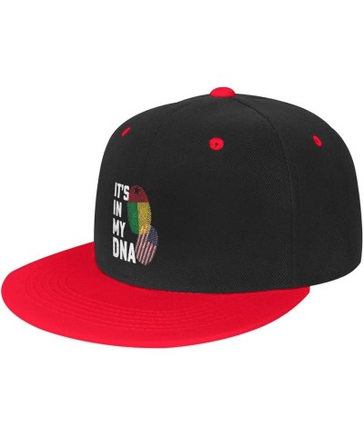 Guineabissau It's in My DNA Baseball Cap for Men Women Snapback Hat Adjustable Flat Bill Hats Red $14.83 Baseball Caps