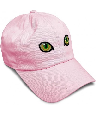 Soft Baseball Cap Animal Cat Eyes Embroidery Cats Twill Cotton Weasel Dad Hats for Men & Women Soft Pink Design Only $15.89 B...