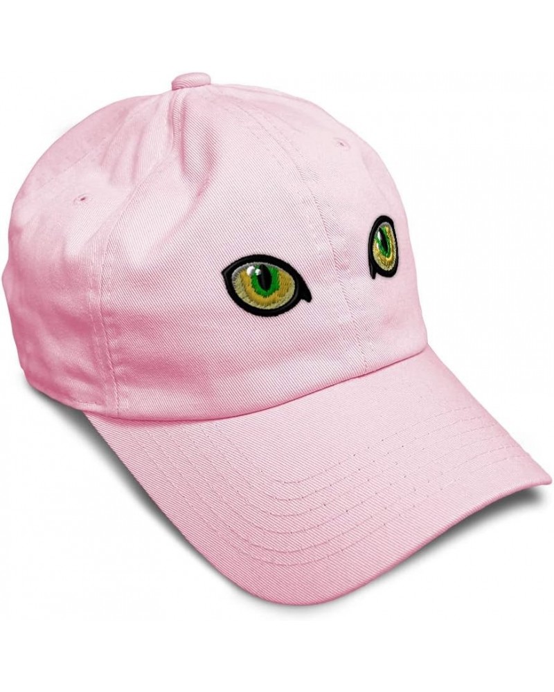 Soft Baseball Cap Animal Cat Eyes Embroidery Cats Twill Cotton Weasel Dad Hats for Men & Women Soft Pink Design Only $15.89 B...