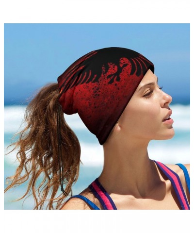 Albania Flag Windproof Neck Gaiter Summer Sun Protection Face Cover Multiple Ways Wear Elastic Bandana Scarf $9.66 Scarves