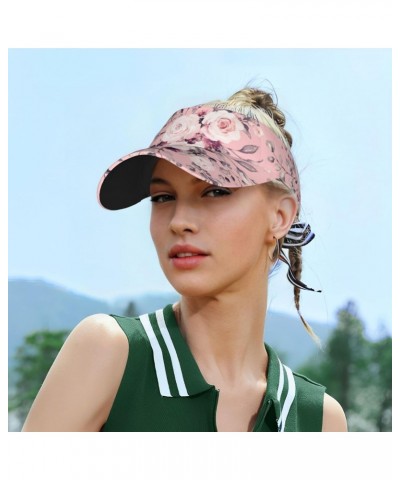 Tea Rose Sun Visor Hat Womens Men,Adjustable Summer Sun Hats Beach Hat Sport Cap $10.81 Sun Hats