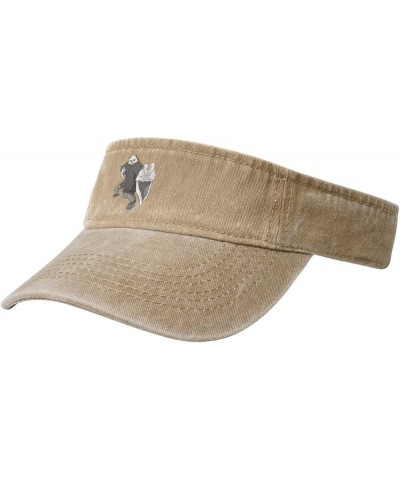 Fierce Panda Sun Visor Hats for Women Men Sun Hat Cotton Golf Hat Vintage Baseball Cap Natural $10.84 Visors