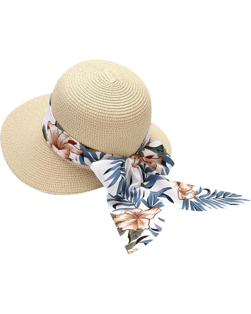 Panama Hat Sun Hats for Women Men Wide Brim Fedora Hat UV UPF 50+ Foldable Packable Summer Straw Beach Hat D3-b $10.25 Sun Hats