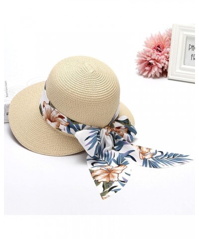 Panama Hat Sun Hats for Women Men Wide Brim Fedora Hat UV UPF 50+ Foldable Packable Summer Straw Beach Hat D3-b $10.25 Sun Hats