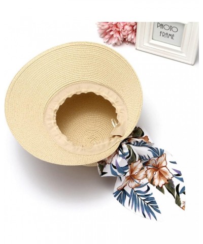 Panama Hat Sun Hats for Women Men Wide Brim Fedora Hat UV UPF 50+ Foldable Packable Summer Straw Beach Hat D3-b $10.25 Sun Hats