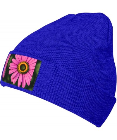 Beauty Daisy 1 Print Winter Beanie Hats Skull Cap Lightweight Knit Soft Sleep Multifunctional Headwear Blue $10.98 Skullies &...