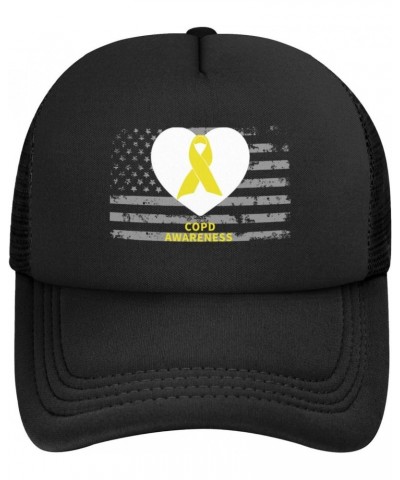 COPD Awareness Baseball Cap Adjustable Casual Mesh Hats Duck Tongue Hat for Men and Women43 Black $8.78 Baseball Caps