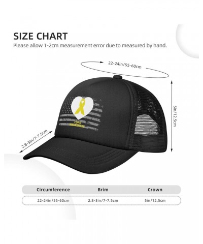 COPD Awareness Baseball Cap Adjustable Casual Mesh Hats Duck Tongue Hat for Men and Women43 Black $8.78 Baseball Caps