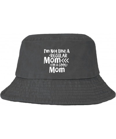 I'm Not Like A Regular Mom Im A Cool Mom Bucket Hats Bucket Hat Funny Women Hat Basketball Accessories for Travel Wash Black ...