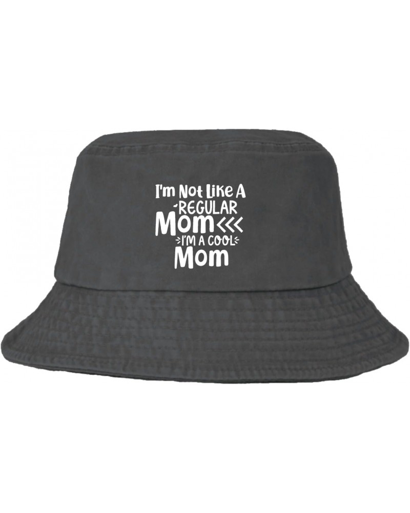 I'm Not Like A Regular Mom Im A Cool Mom Bucket Hats Bucket Hat Funny Women Hat Basketball Accessories for Travel Wash Black ...