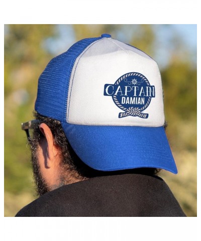 Boat Gifts Captain Your Text Nautical Customized Hats Boat Captains Hat Personalized Trucker Hat Blue 12 $72.52 Baseball Caps