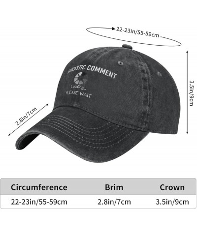 Hiking Hats for Women Funny Ball Hat for Women Tennis Hat Light Weight Sarcastic Comment Loading Please Wait Sports Cap Black...