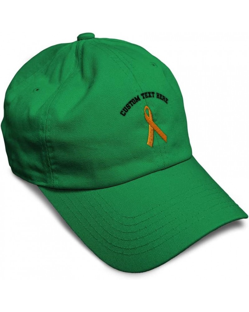 Soft Baseball Cap Multiple Sclerosis Awareness Embroidery Compassion Twill Cotton Dad Hats for Men & Women Kelly Green Person...