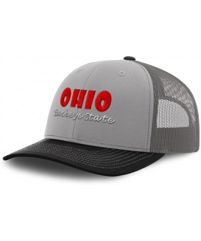 Richardson Trucker Hat Ohio Buckeye State Polyester Baseball Cap Silver Black $16.80 Baseball Caps