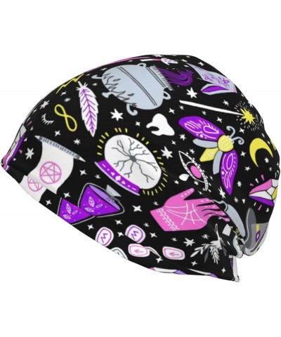 Lovely Strawberry Print Skullies Beanies Thin Bonnet Cap Casual Warm Casual Beanies Hat Adult Skull Cap Magic Witch Witchcraf...