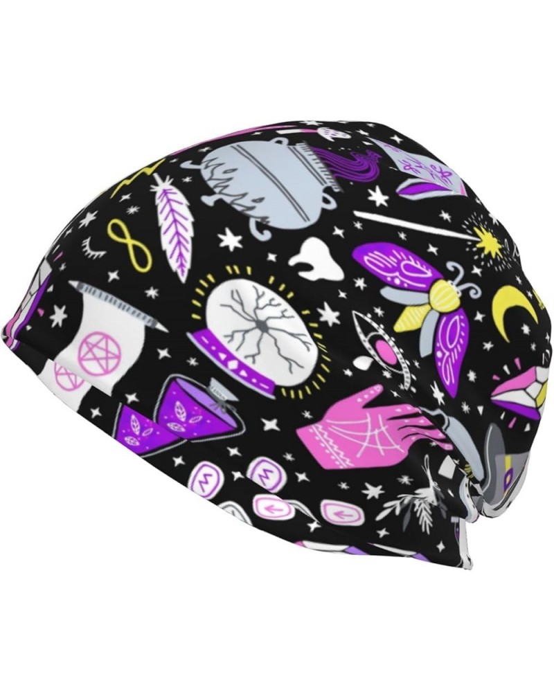 Lovely Strawberry Print Skullies Beanies Thin Bonnet Cap Casual Warm Casual Beanies Hat Adult Skull Cap Magic Witch Witchcraf...