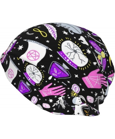 Lovely Strawberry Print Skullies Beanies Thin Bonnet Cap Casual Warm Casual Beanies Hat Adult Skull Cap Magic Witch Witchcraf...