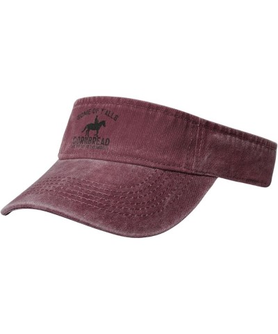 Some of Y'alls Cornbread Ain't Done in The Middle Sun Visor Hats Empty Top Baseball Cap for Men Women,Deep Heather Red $12.79...