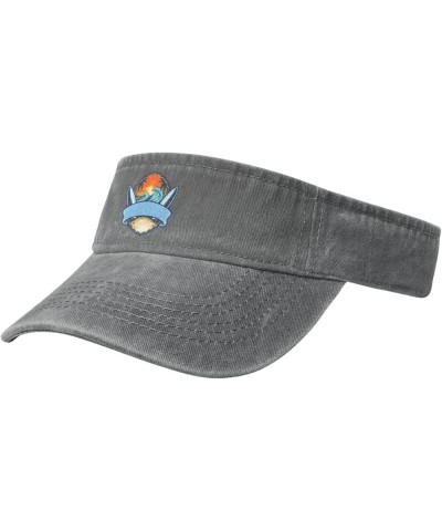 Surfboard in Front of The Sunset Sun Visor Hats for Women Men Sun Hat Vintage Golf Hat Adjustable Baseball Cap Gray $13.37 Vi...