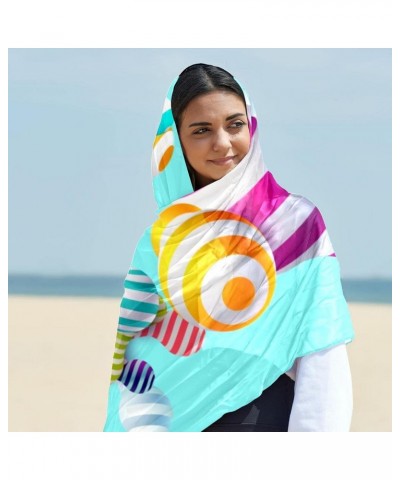 Head Scarf Fashion Chiffon Hair Scarf Scarves for Women Blue $12.21 Scarves