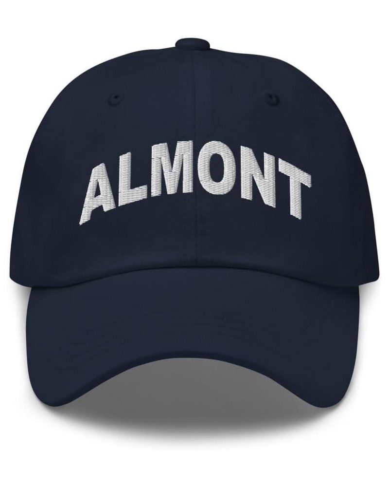 Almont Michigan Hat Almont MI Cap Embroidered Dad Hat Adjustable Strap Closure Unisex Navy $16.80 Baseball Caps