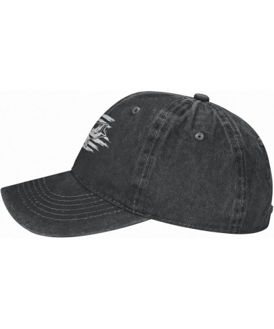 Fishing American Flag Baseball Hat Adjustable Classic Vintage Distressed Denim Baseball Cap for Men Women Black Black $13.43 ...