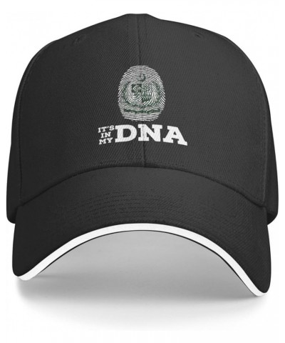 State Emblem of Pakistan It's in My DNA Baseball Cap Sandwich Brim Hats for Men Women Adjustable Caps Black $12.39 Baseball Caps