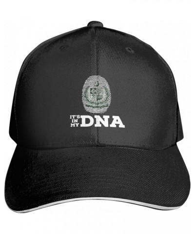 State Emblem of Pakistan It's in My DNA Baseball Cap Sandwich Brim Hats for Men Women Adjustable Caps Black $12.39 Baseball Caps